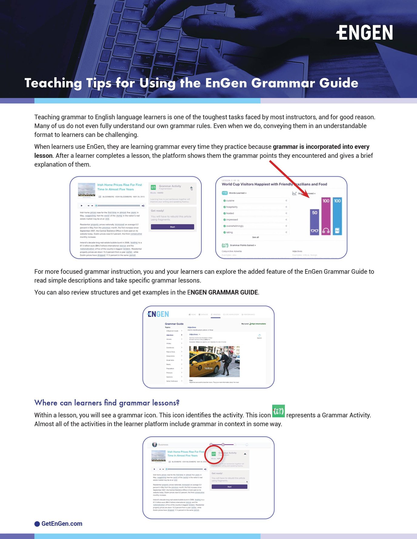 How to use the Grammar Guide?